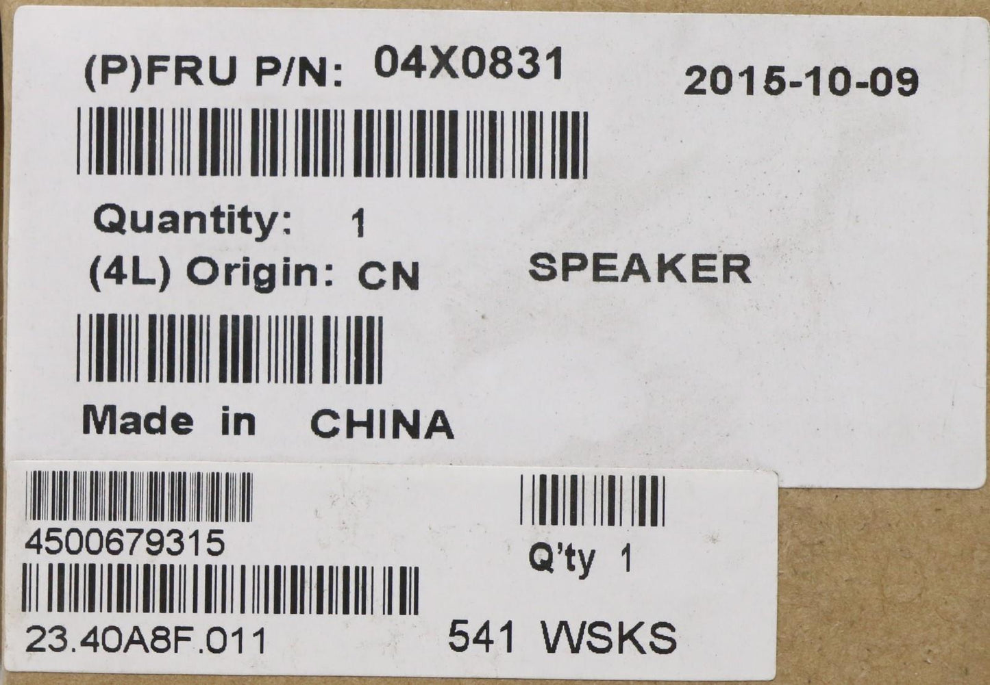Lenovo Speakerint Speaker Asm - 04X0831