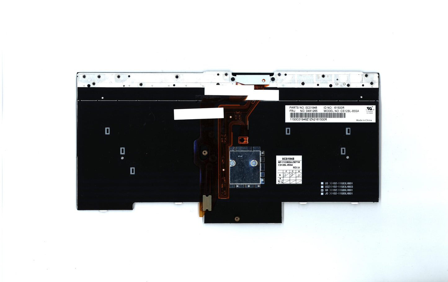 Lenovo Ki Keyboards Internal - 04X1265