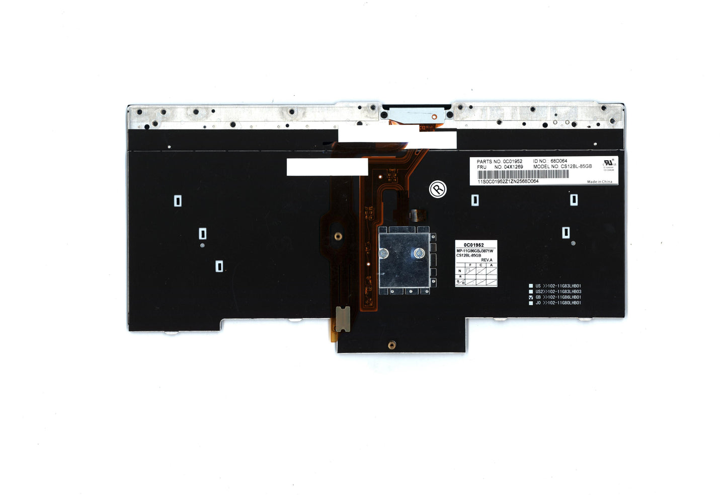 Lenovo Ki Keyboards Internal - 04X1269