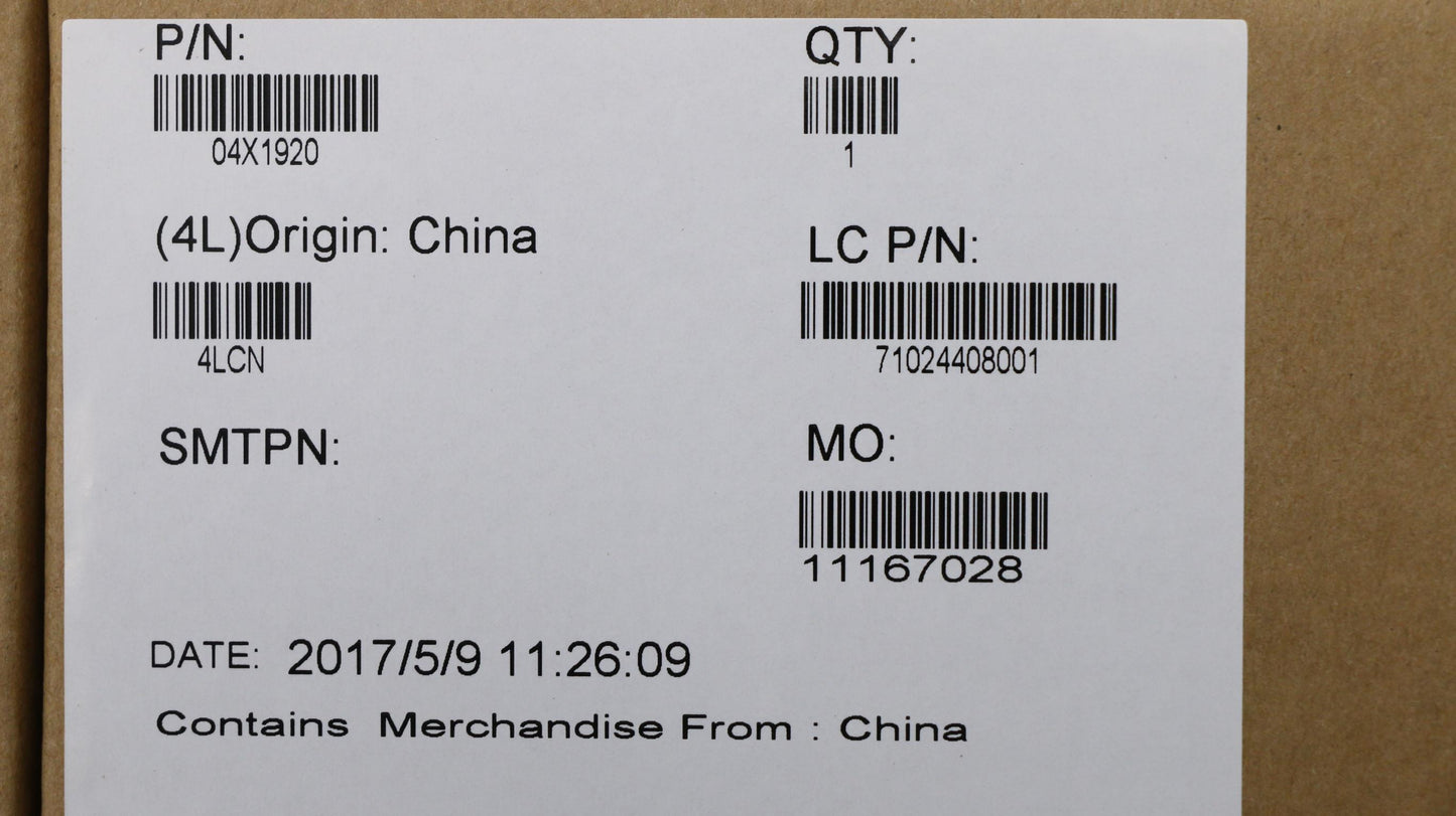 Lenovo Cap ,15W,Screw,Mylar,Lcd(500), - 04X1920