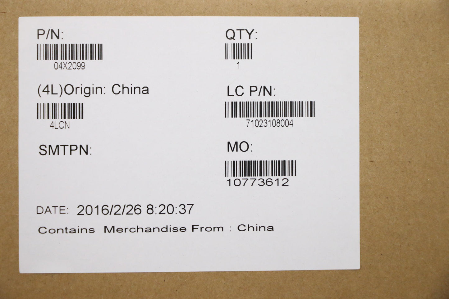 Lenovo Mn Misc Internal - 04X2099