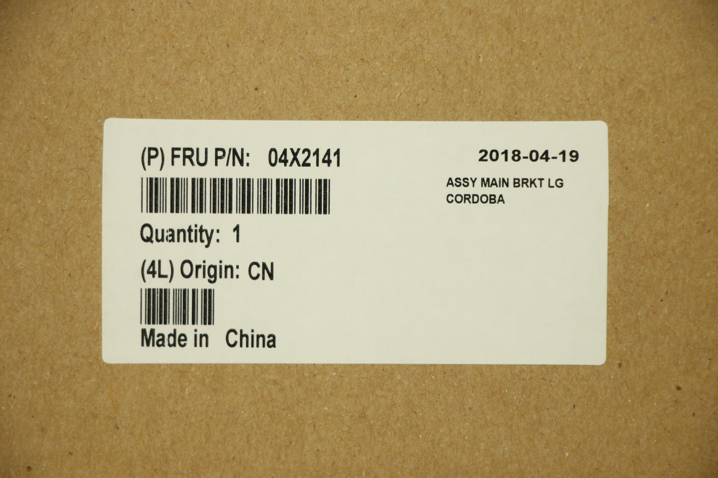 Lenovo Mech Asm Assembly Main Bkt Cor - 04X2141