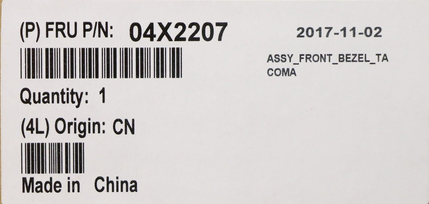 Lenovo Mech Asm Bezel,Front,Tac - 04X2207