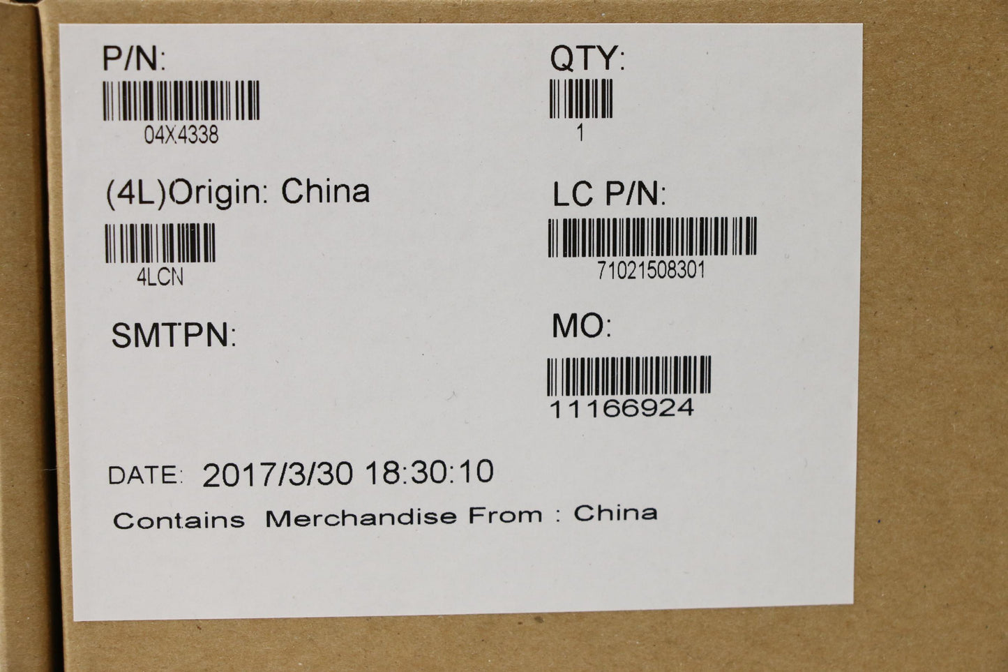 Lenovo Mn Misc Internal - 04X4338