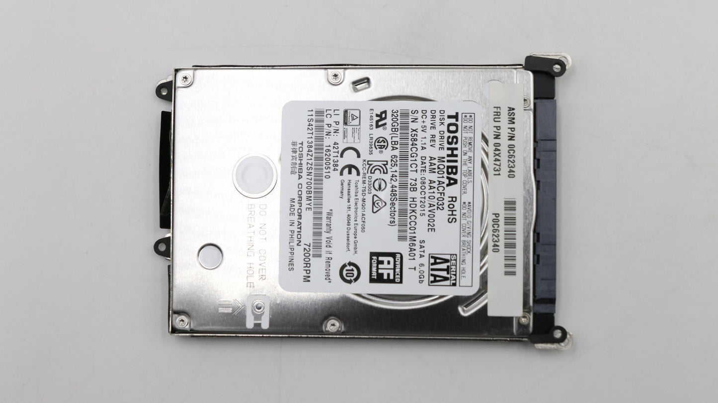 Lenovo Hard Drive Hdd 320G 7200Rpm To - 04X4731