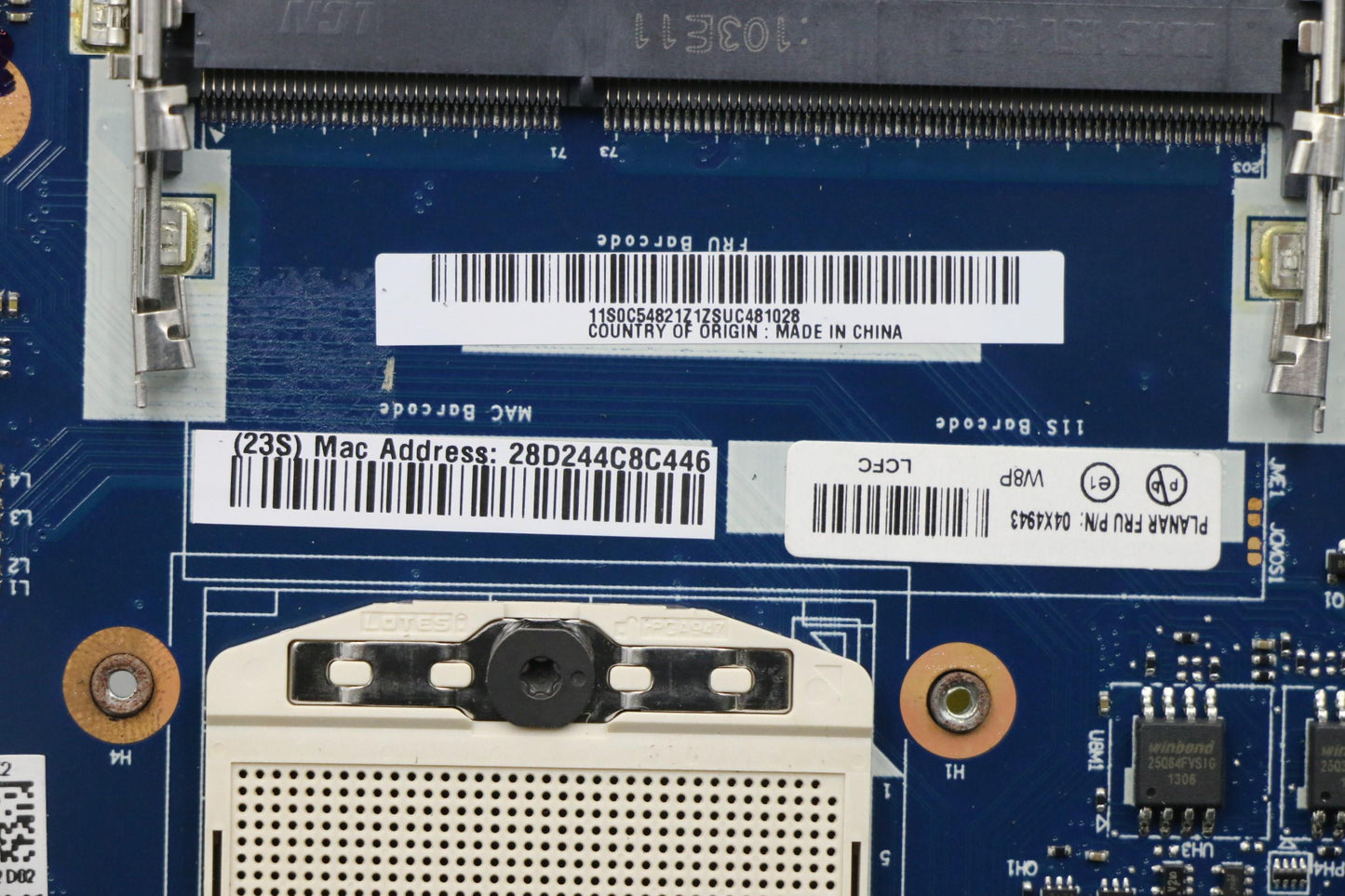 Lenovo Fru Dis 1Gb,W8P,Ysba,Ntpm - 04X4943