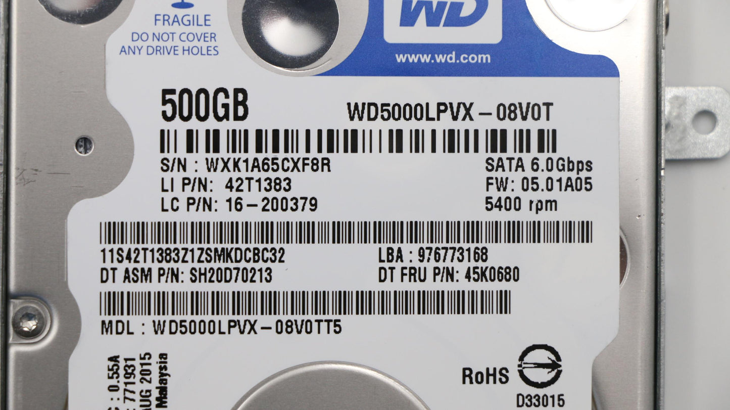 Lenovo Hd Hard Drives - 04X5960