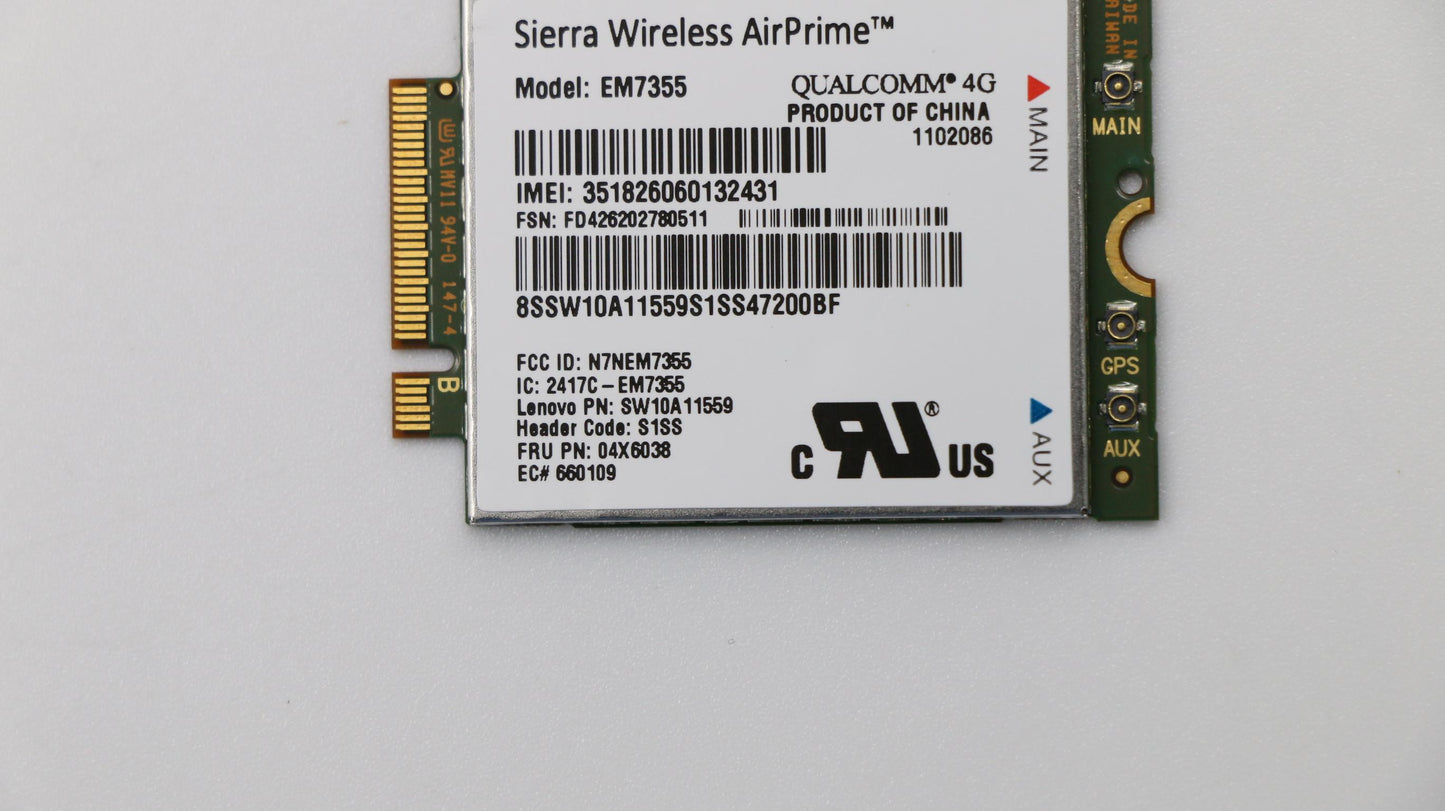 Lenovo 04X6038 Cw Wireless Wan Adapters