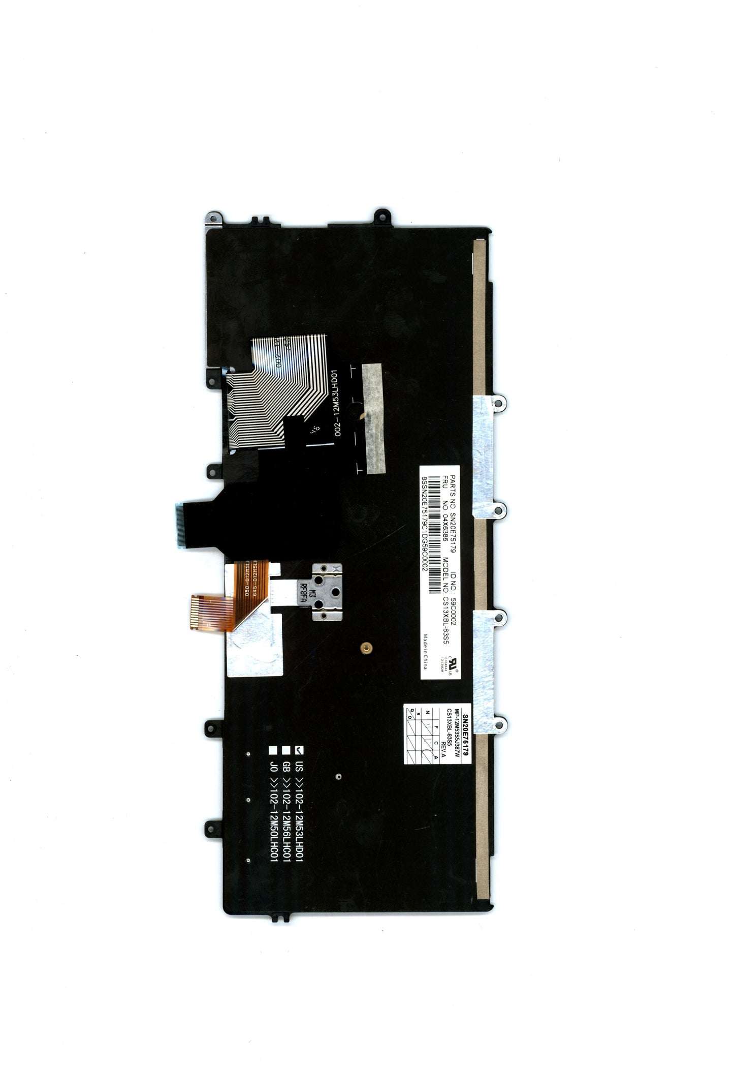 Lenovo Ki Keyboards Internal - 04X6386