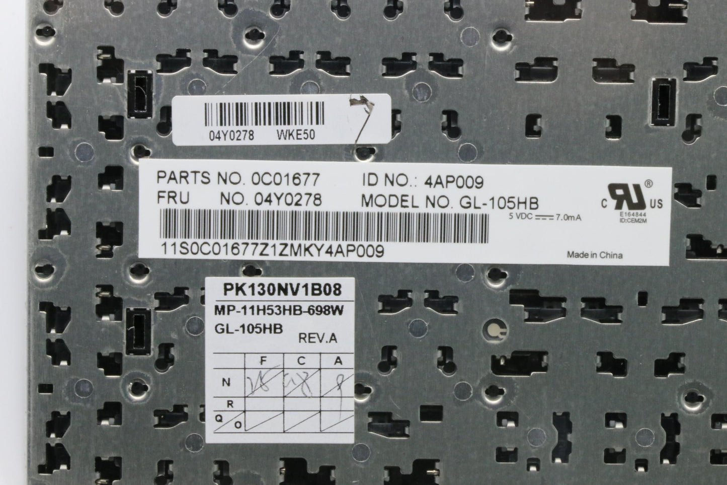 Lenovo Ki Keyboards Internal - 04Y0278
