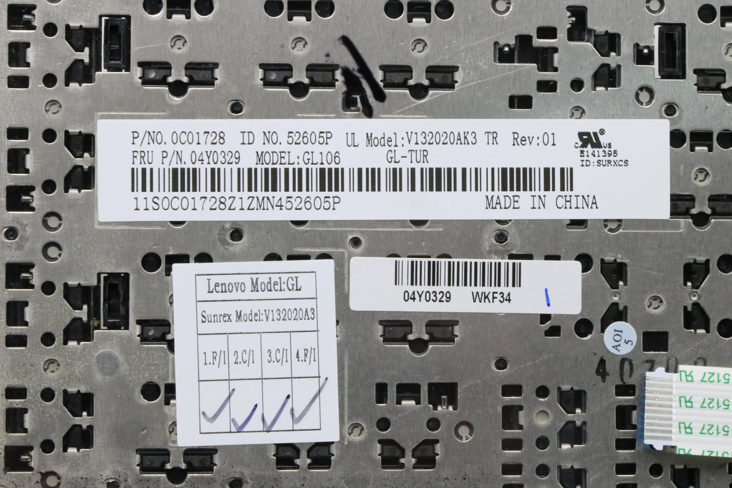 Lenovo Ki Keyboards Internal - 04Y0329