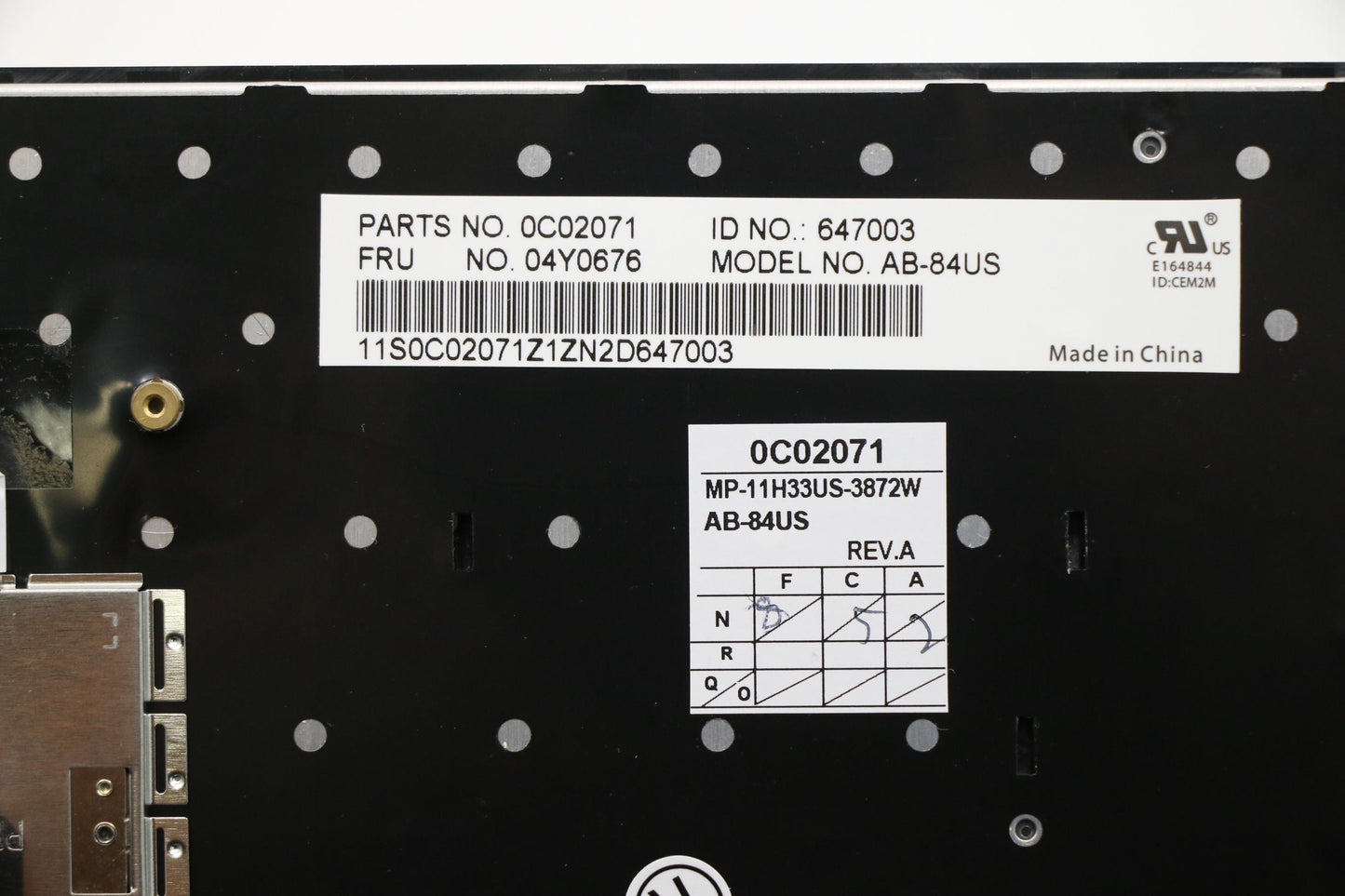 Lenovo Ki Keyboards Internal - 04Y0676
