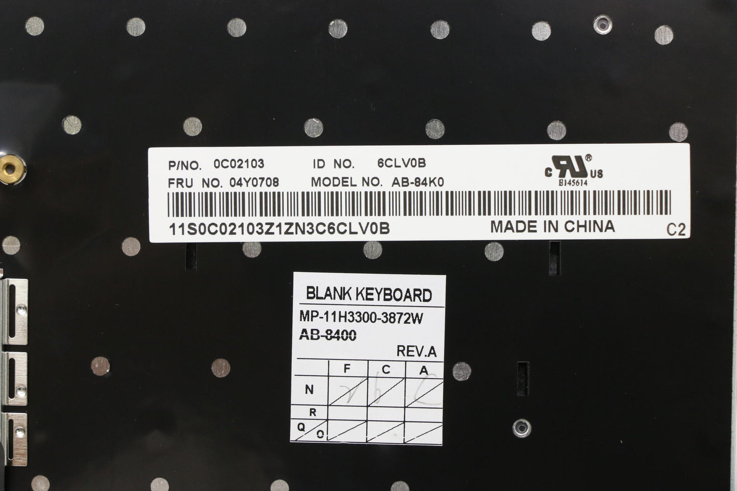 Lenovo Keyboard Abba-Keyboard Kor Chy - 04Y0708