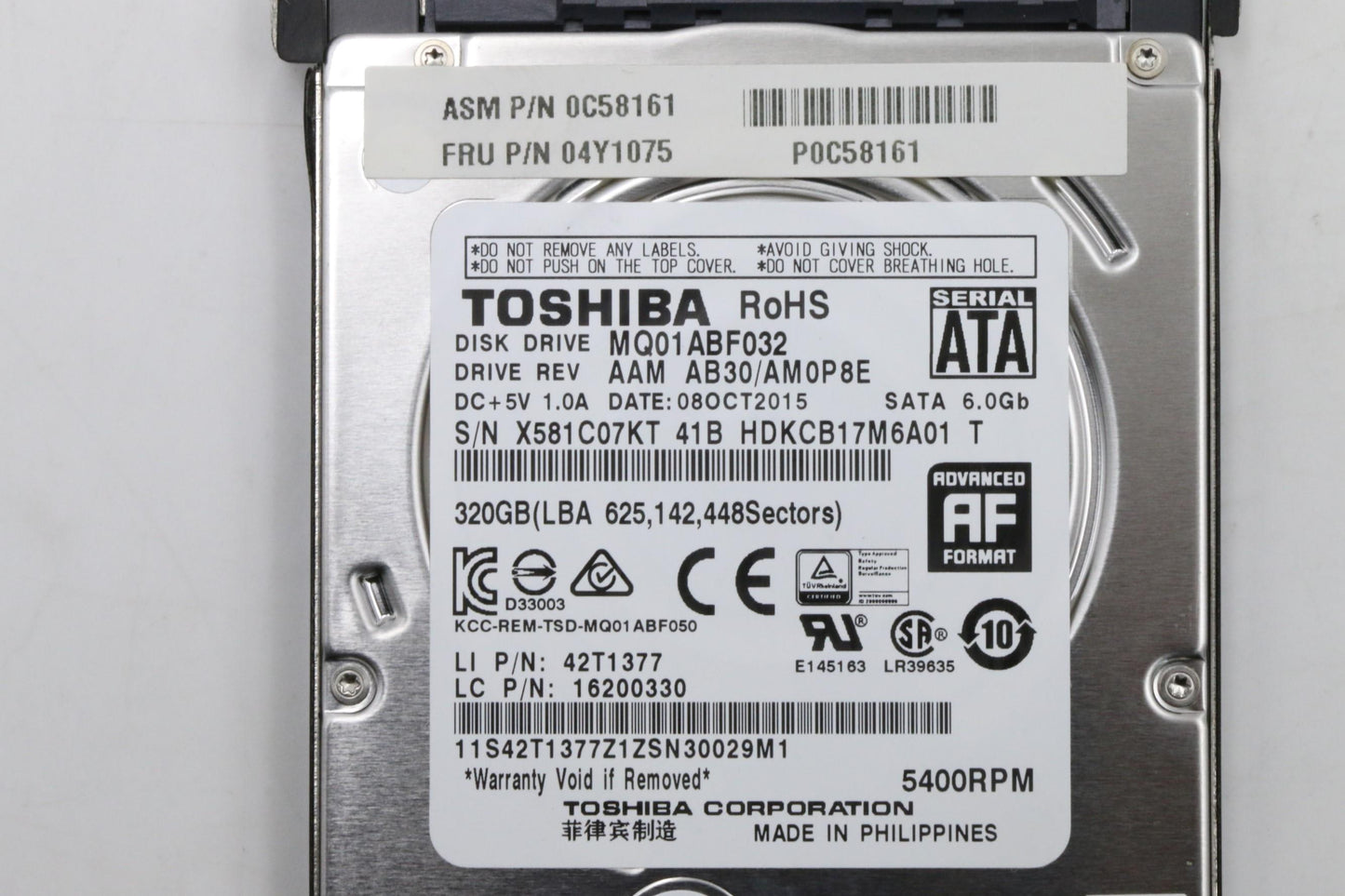 Lenovo Driveh Hdd 320G 5400Rpm Toshib - 04Y1075
