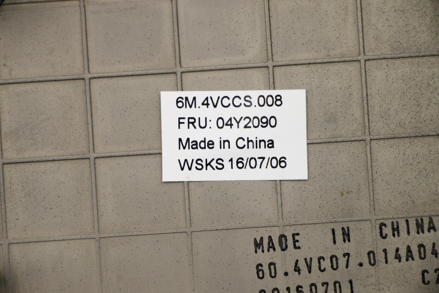 Lenovo Assembly Lower Case Wlabel - 04Y2090