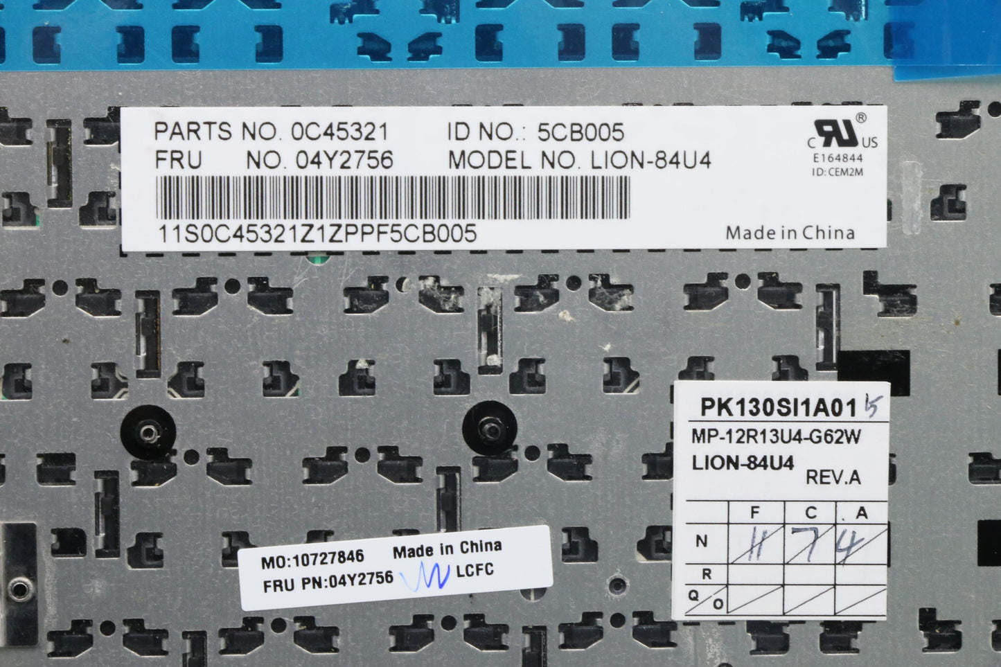 Lenovo Ki Keyboards Internal - 04Y2756