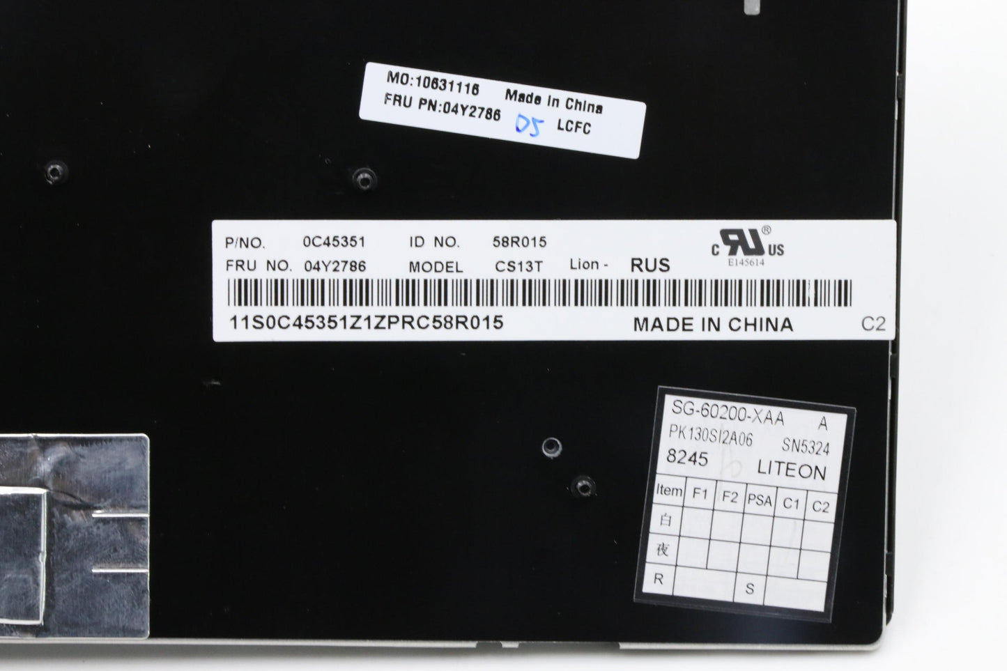 Lenovo Ki Keyboards Internal - 04Y2786