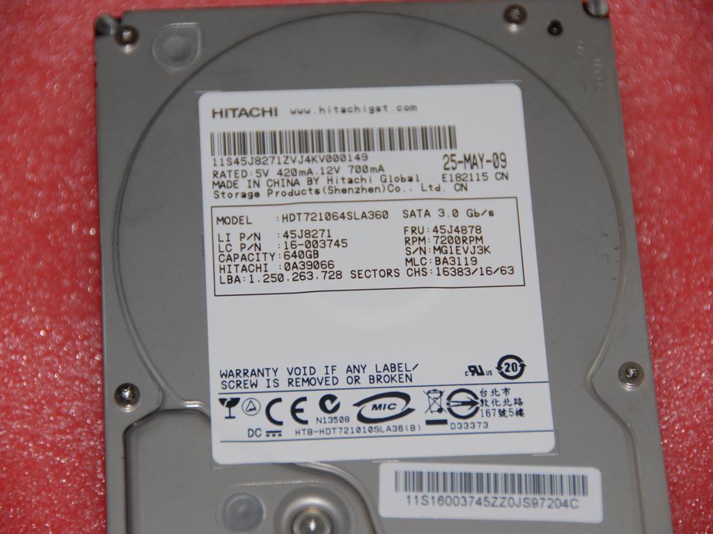 Lenovo 16003745 Hdd Sata2 640G Hdt721064Sla360