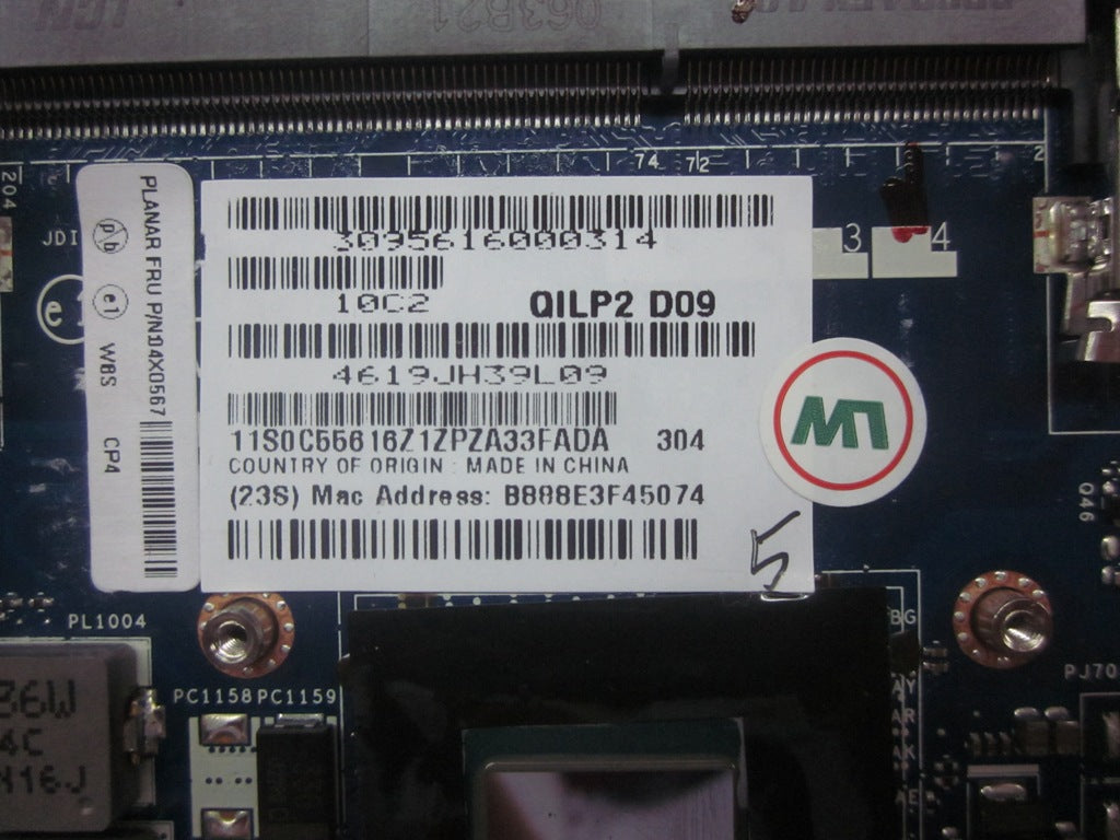 Lenovo Pettit Fru Planar Nvidia I5-32 - 04X0567