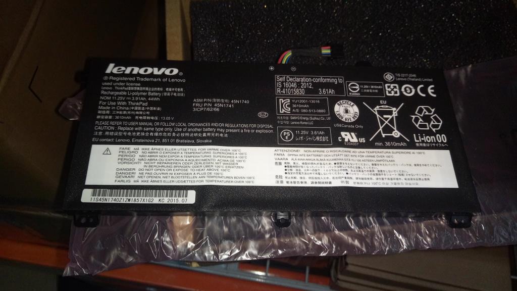 Lenovo 45N1741 Battery Pack Li Panasonic 3C 3