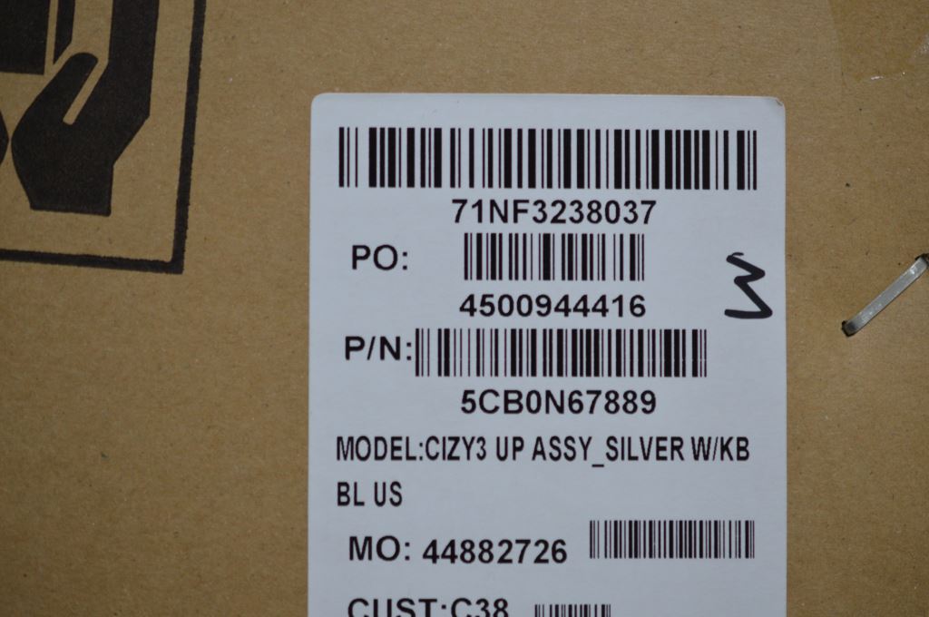 Lenovo Up Assembly Silver W/Keyboard - 5CB0N67889