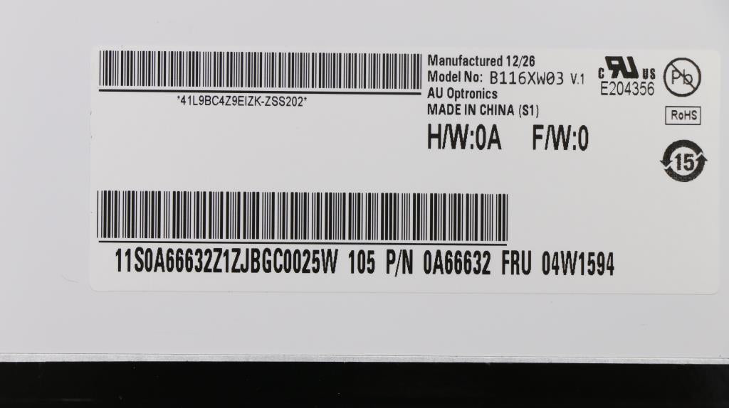 Lenovo Auob116Xw03V1Hdagfled1Nblcd - 18200859