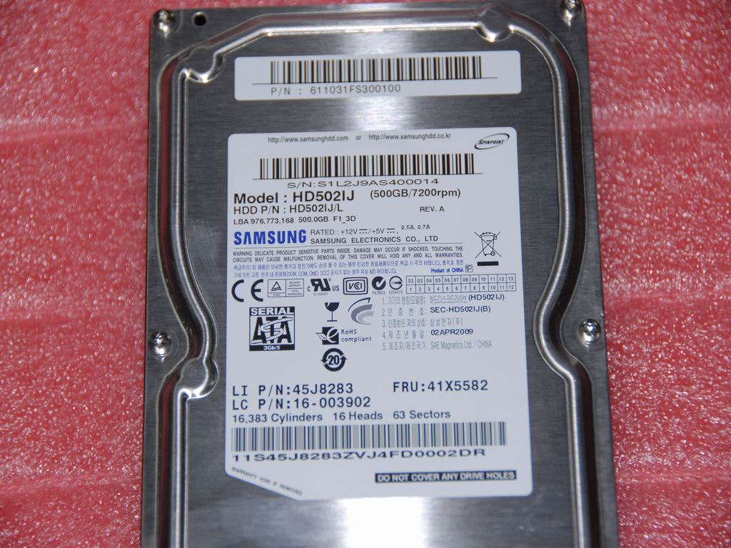 Lenovo 16003902 Hdd Sata2 500G Hd502Ij 16M 72S