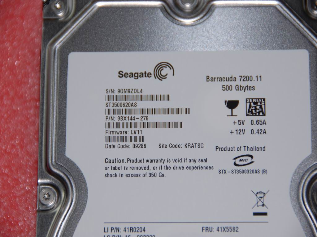 Lenovo 16003900 Hdd Sata2 500G St3500620As 16M