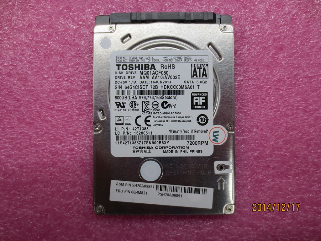 Lenovo Mq01Acf050 Hdd - 00HM821