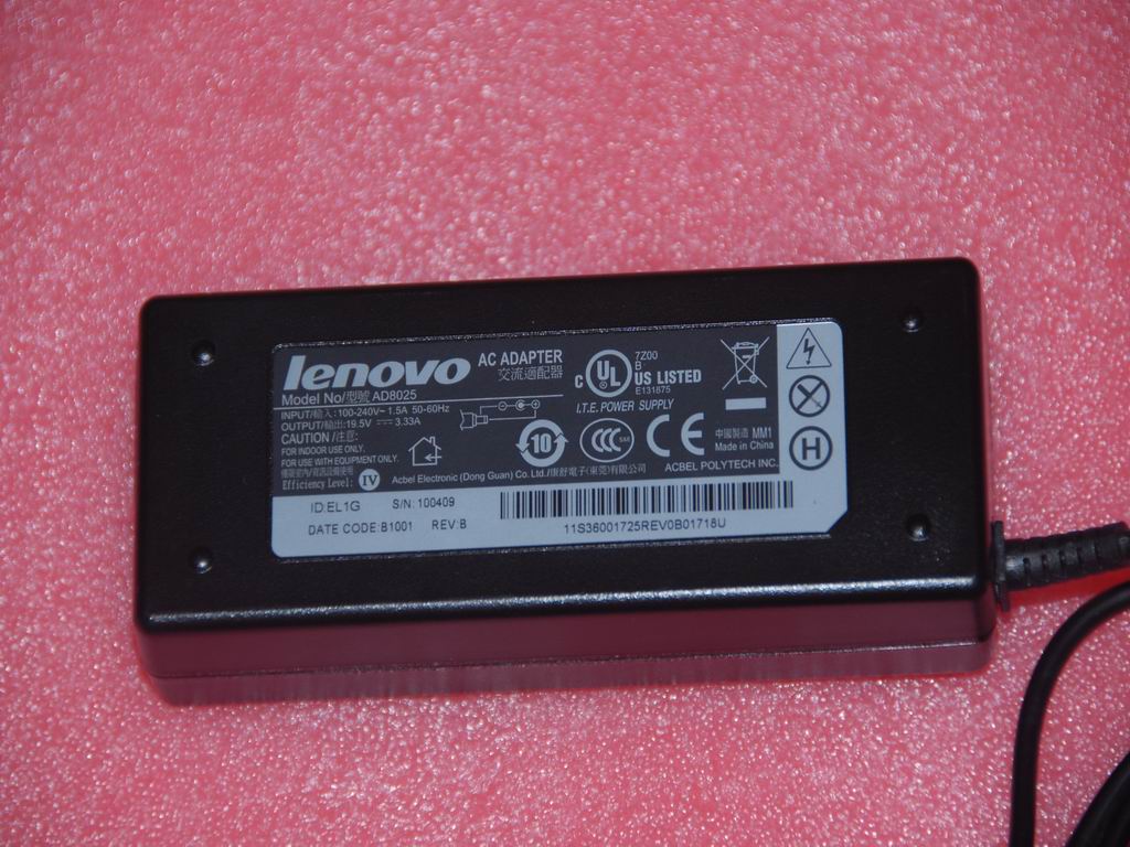 Lenovo 36001725 Adp Power Acbel Ad8025El1G 66W