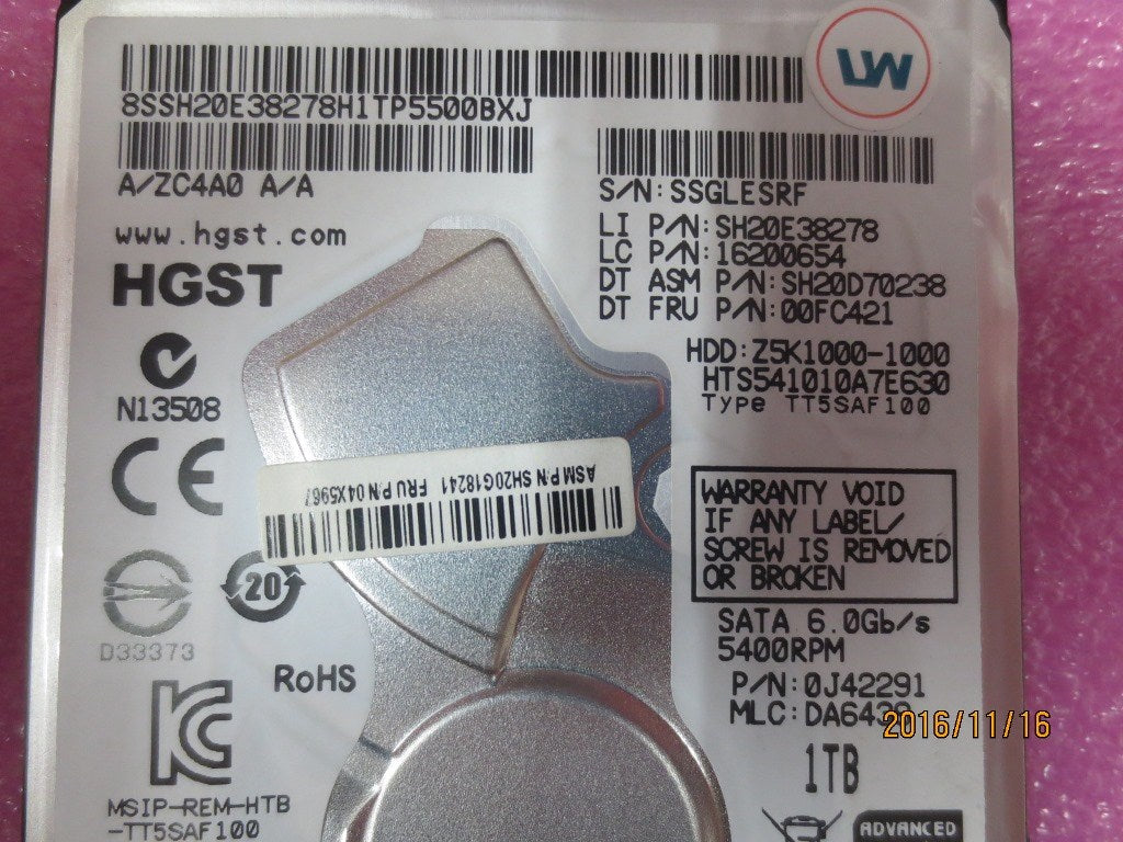 Lenovo Hd Hard Drives - 04X5967