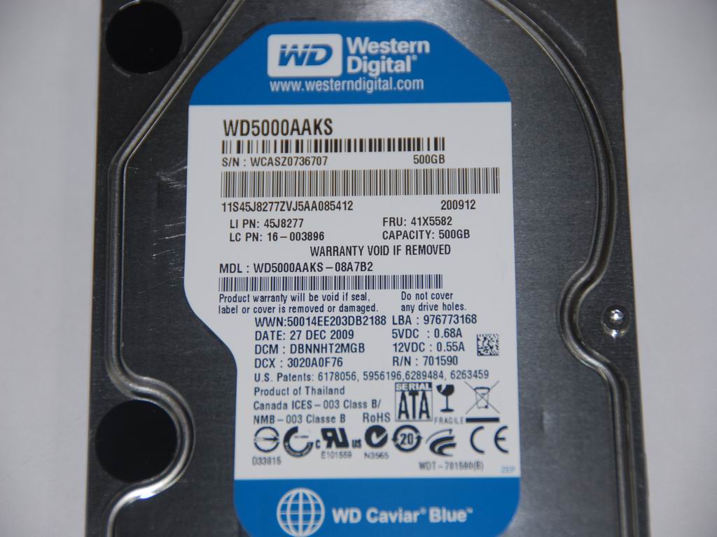 Lenovo 16003896 Hdd S2 500G Wd5000Aaks-08A7B2