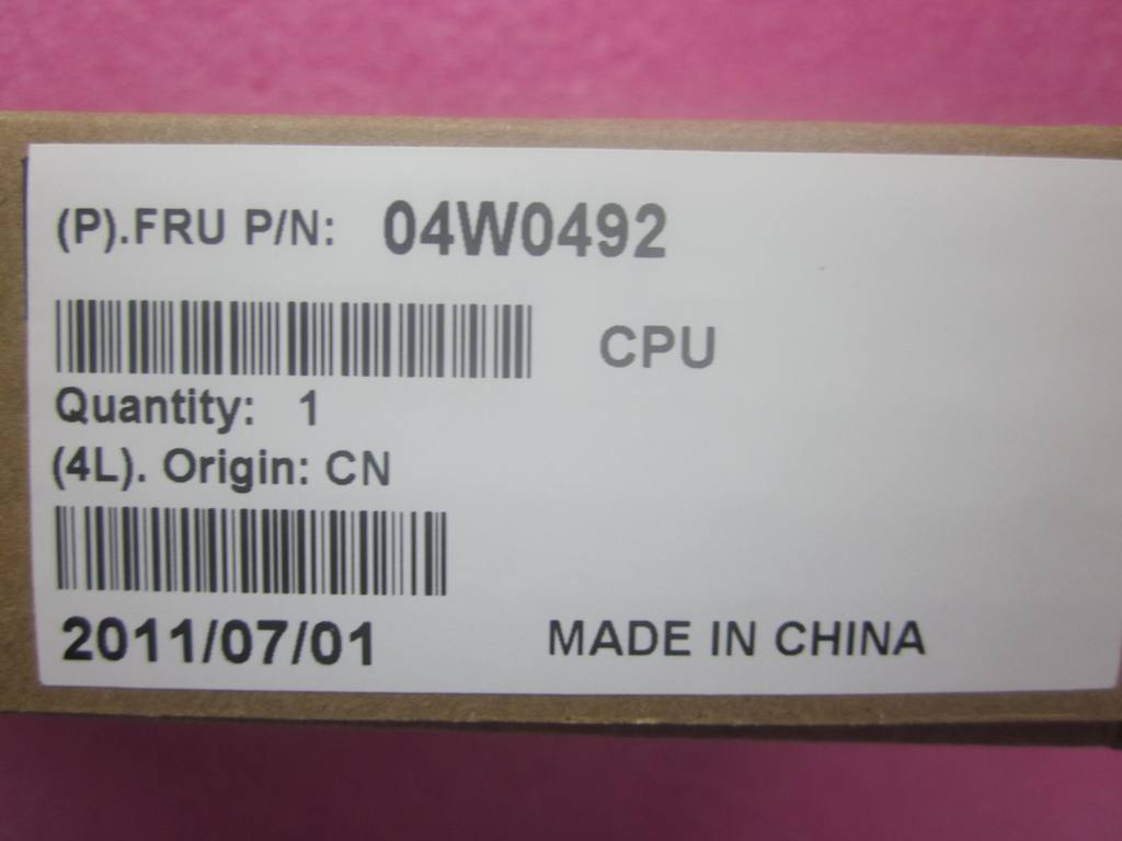 Lenovo 04W0492 Pu Processors