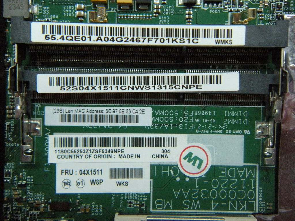 Lenovo Motherboard - 04X1511