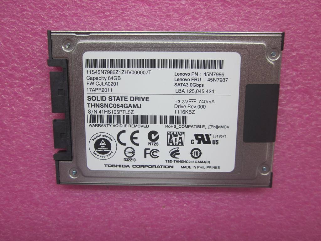Lenovo Driveh Usata Ssd 64Gb Toshiba - 45N7987