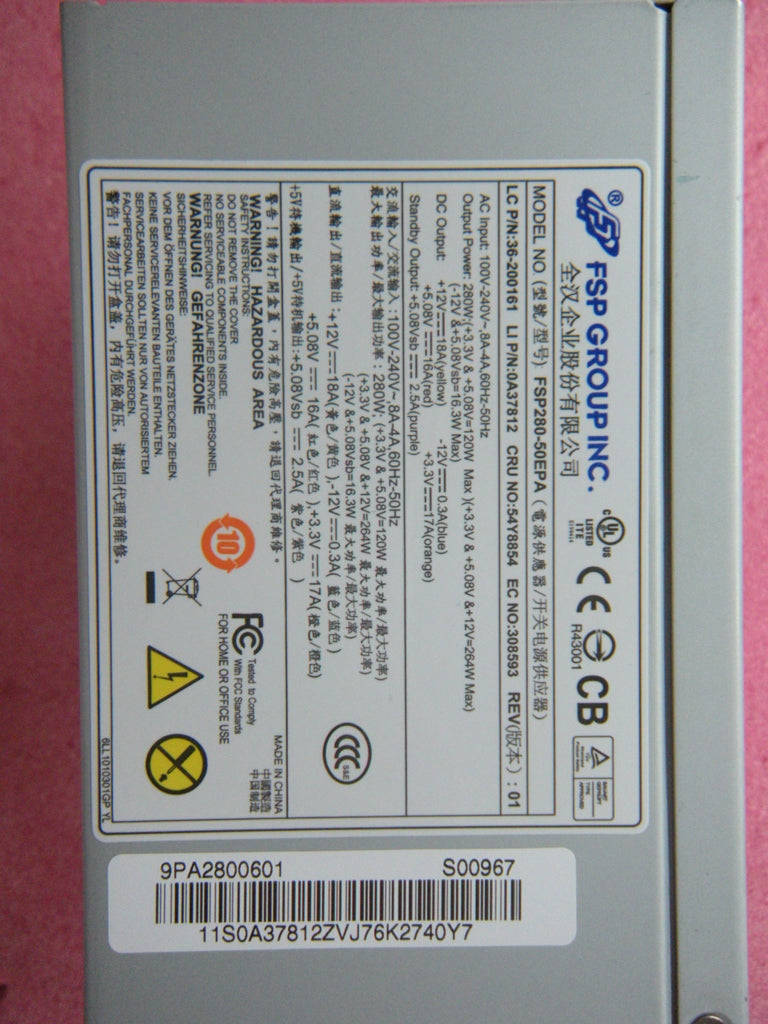 Lenovo Fru-Psucru,Atx280W85 Psu - 54Y8854