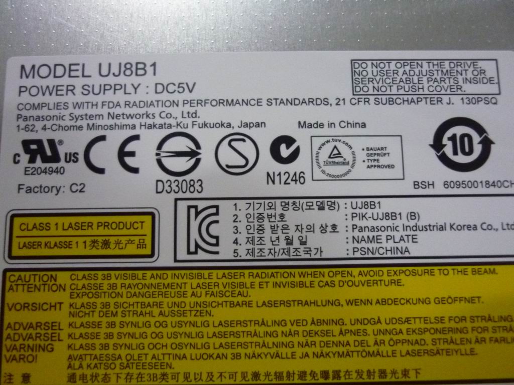 Lenovo 25013478 Odd Psn Uj8B1 Tray In Rambo