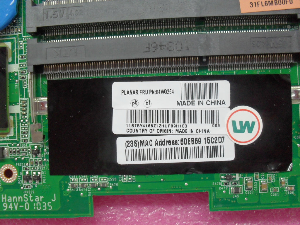 Lenovo 04W0254 Part Planar Amd Ath K125 Noww