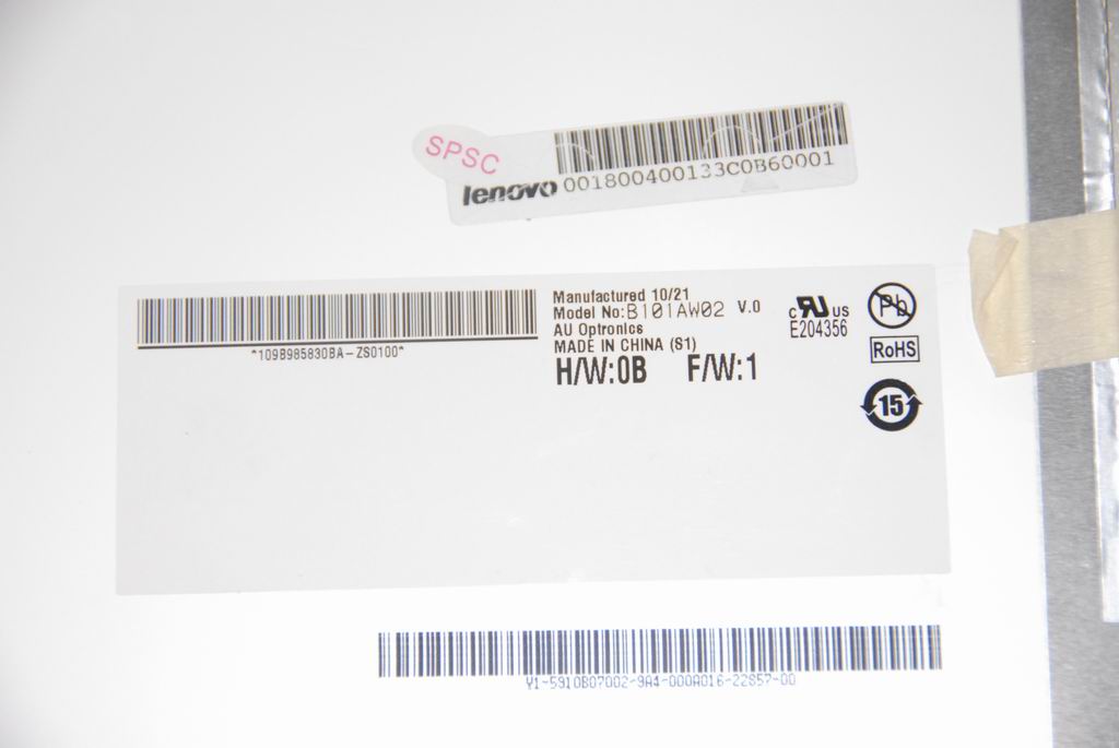 Lenovo 18004001 Auo B101Aw02 V0 Sd G Led1 Nb L