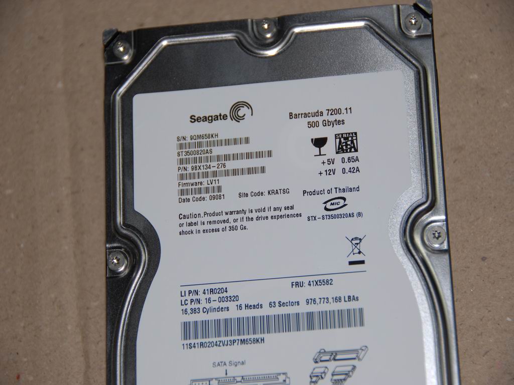 Lenovo 16003320 Hdd Sata2 500G St3500820As 8M/