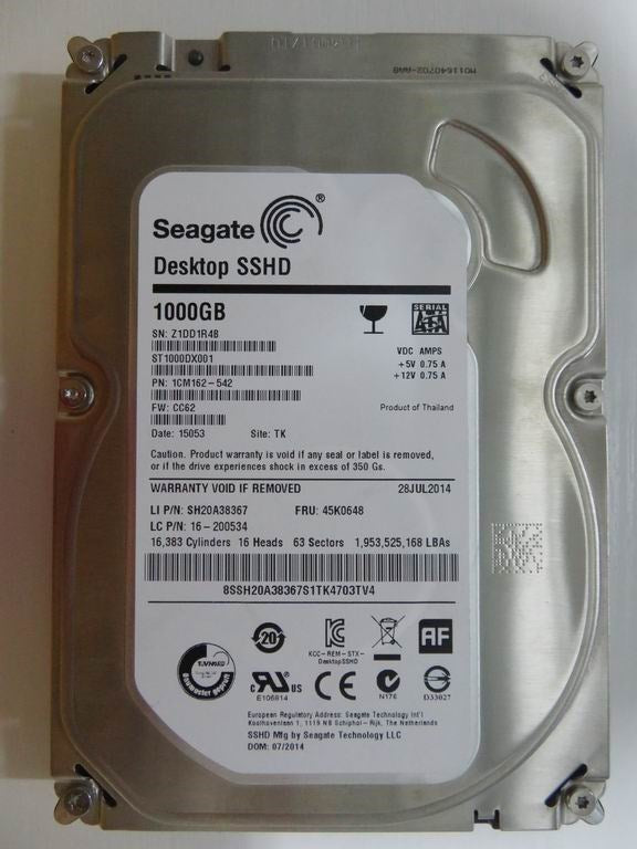 Lenovo 16200534 1Tb Hdd 7200Rpm Sata 6Gbps 64M