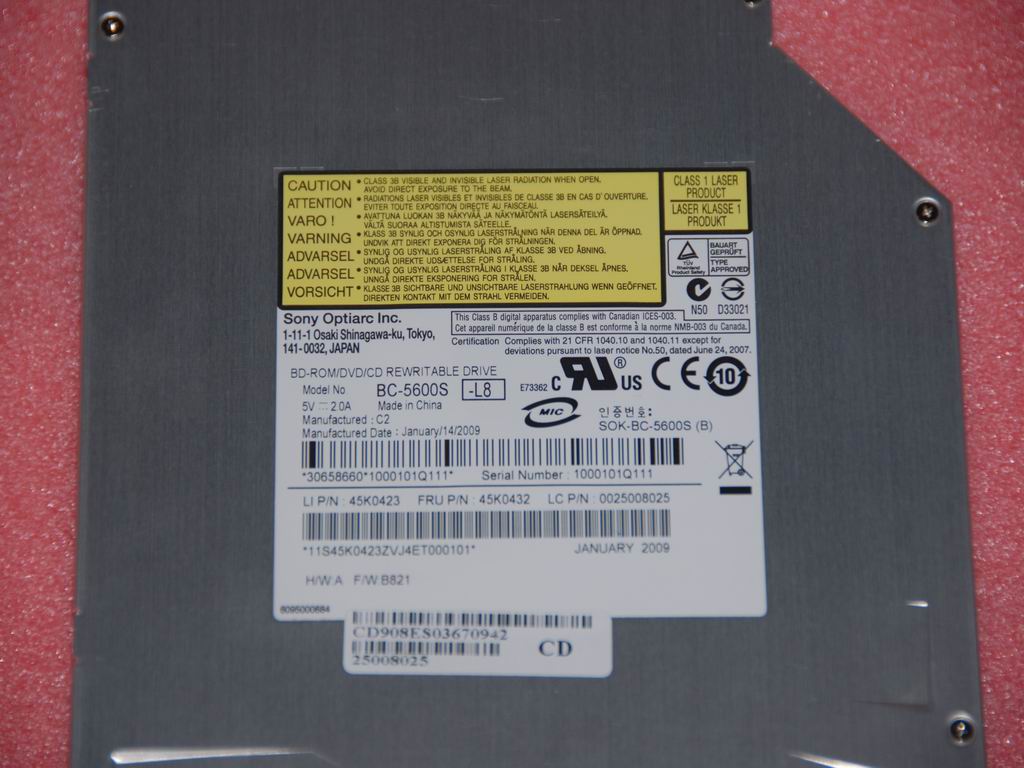 Lenovo 25008025 Bd Combo Sata Sony Nec Bc-5600