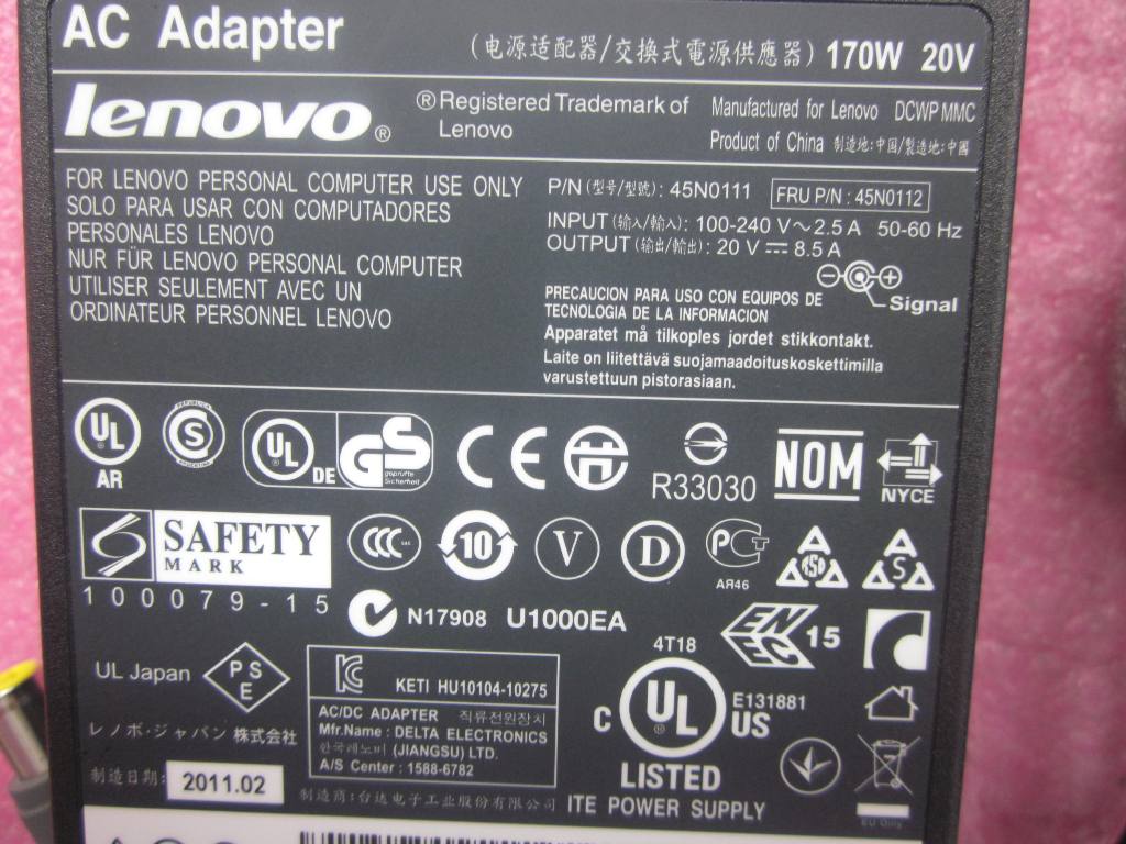 Lenovo Ad Ac Adapters - 45N0112