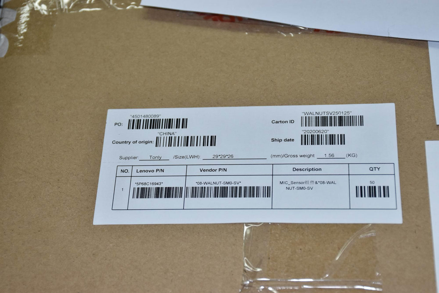 Lenovo Mic_Sensor Board And*08-Walnut - 5P68C16943