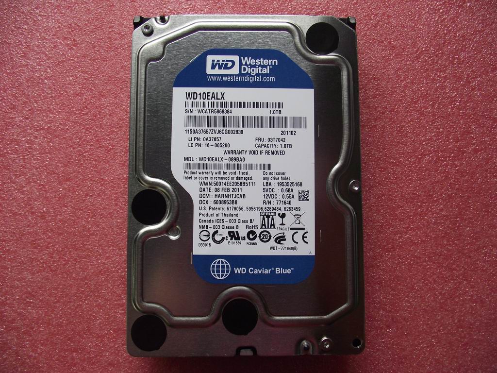 Lenovo 16005200 Hdd 1Tb Wdxl500Sm 6G Wd10Ealx-