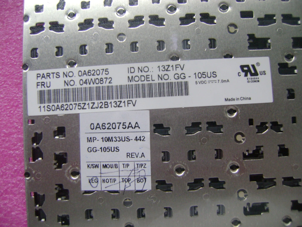 Lenovo Laptop Keyboard - 04W0872