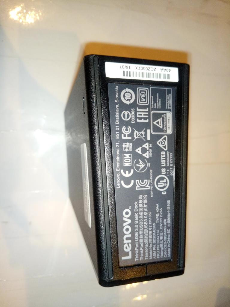 Lenovo Fru For Essential Usb3.0 Dock - 03X7132