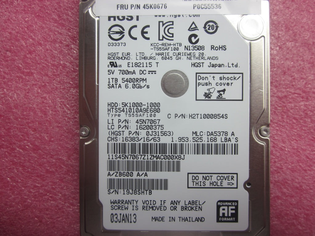 Lenovo 45K0676 Hd Hard Drives