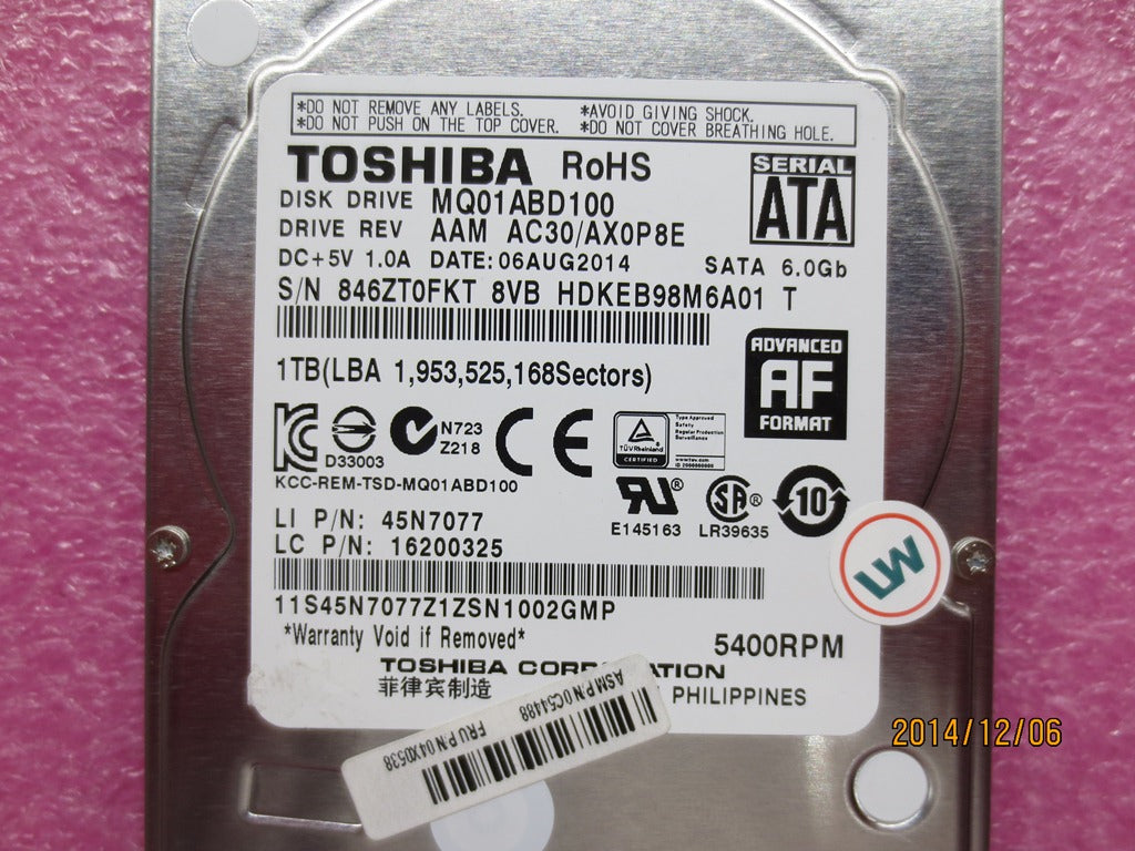 Lenovo Hd Hard Drives - 04X0538