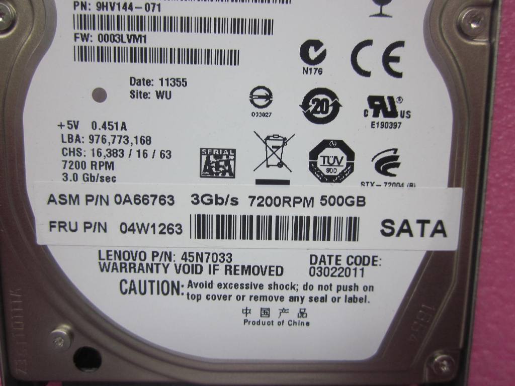 Lenovo Hard Drives - 04W1263